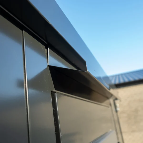 Container bureau anthracite 4x2m avec double porte et fenêtre