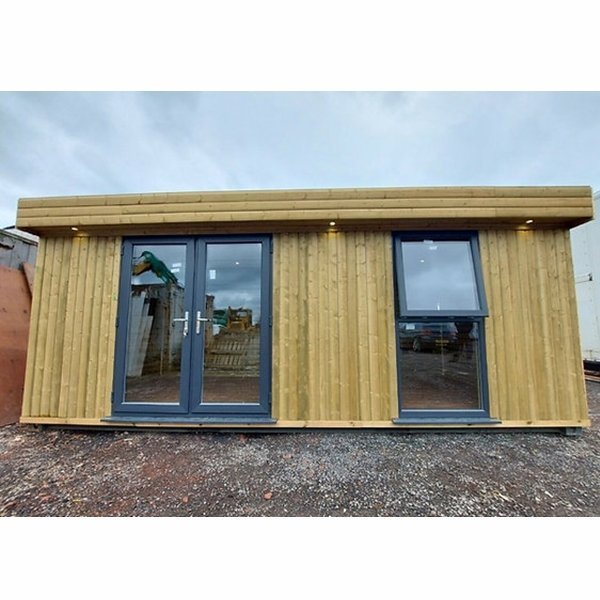 Module Container Aménagé – avec bardage en bois massif (14 m2)